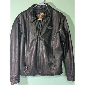 Harley-Davidson 100 Years 2003 Women's Leather Jacket Size XL Vintage
